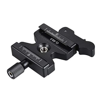 Abbildung von Andoer CL 50LS Schnellspanner Quick Release Plate mit Einstellbarem Hebel Knopf 1/4&quot;&amp;3/8&quot; Schraubenloch Stativplatte für Arca Swiss Standard Schnellwechselplatte Kugelkopf Stativ