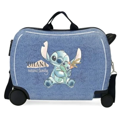 Abbildung von Disney Stich Dance it Out Kinderkoffer, blau, 50 x 38 20 cm, starr, ABS, seitlicher Kombinationsverschluss, 34 l, 1,8 kg, 2 Räder, Gepäck, Hand, Talla única, Kinderkoffer