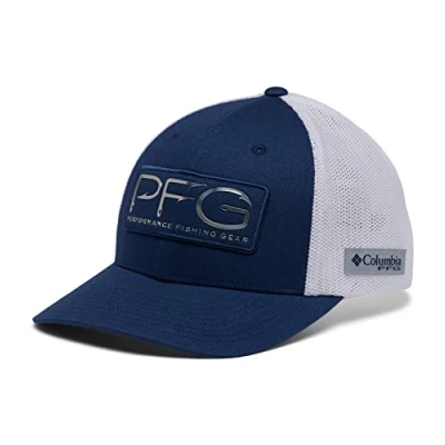 Abbildung von Columbia Unisex PFG Mesh Haken Ball Cap Atmungsaktiv Verstellbar Carbon Silber Large/X Large