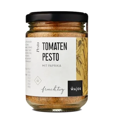 Abbildung von Wajos Tomaten Pesto 60g fruchtige Würzmischung mit Tomate &amp; Paprika, ideal als Gewürz oder Pasta Sauce für mediterrane Küche