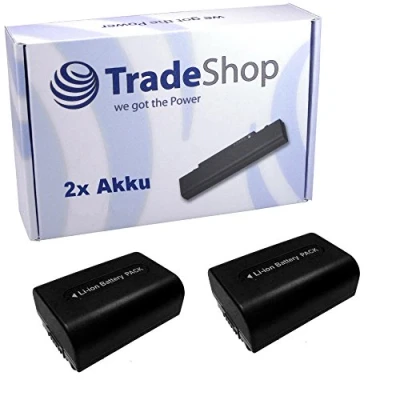 Abbildung von 2X Trade Shop Kamera Li Ion Akku kompatibel mit Sony HC DVD DCR Serien ersetzt NP FH 30 40 50 60 70 100
