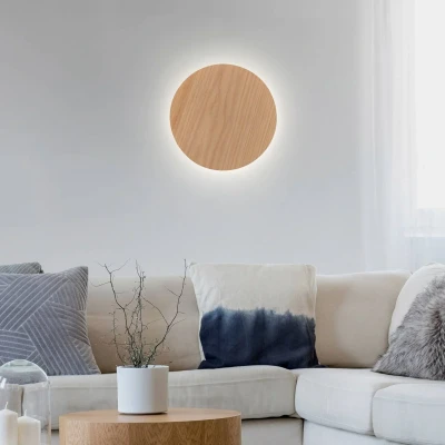 Abbildung von Paul Neuhaus LED Wandleuchte AKKU PUNTUA, Akkubetrieb, Klettverschluss, Holz natur