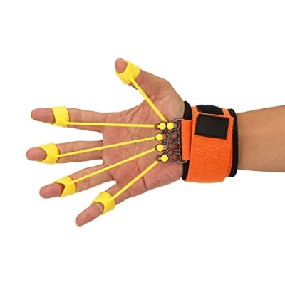 Abbildung von Fingerstrecker Übungsgerät, Handgriff Verstärker, Griffkrafttrainer, Silikon Widerstandsbänder, Unterarmübung, Rehabilitation, Fingerdehner