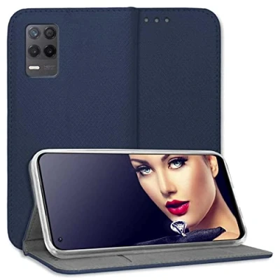 Abbildung von mtb more energy® Schutz Tasche Smart Magnet kompatibel mit Realme 8, 8 Pro (6.4&#039;&#039;) blau Bookstyle Klapp Cover Hülle Wallet Case
