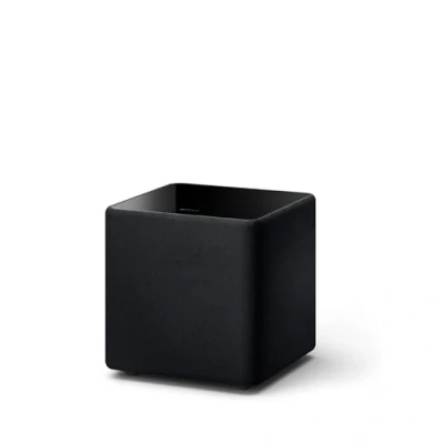 Abbildung von KEF Kube 8 MIE Subwoofer, Schwarz 300 W RMS Verstärker Klasse D 20 cm Basstreiber iBX Intelligent Bass Extension Musik Heimkino Gaming