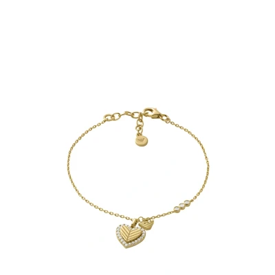 Abbildung von Emporio Armani Damenarmband aus Sterlingsilber mit Karabiner oder Schieberverschluss, Gelbgoldton