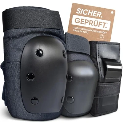 Abbildung von Liebkern Skate Protektoren Set für Erwachsene &amp; Kinder [unisex] Ideal Inliner, Skateboard, Scooter Schoner Inliner Knieschoner