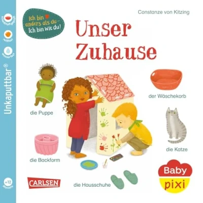 Abbildung von Baby Pixi (unkaputtbar) 144: Unser Zuhause: Unzerstörbares Buch ab 12 Monaten mit ersten Wörtern aus dem Alltag auch als Badebuch geeignet (144)