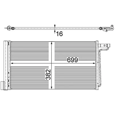 Abbildung von MAHLE ORIGINAL AC 29 000S Klimakondensator mit Trockner 680 FORD: FOCUS 3 Turnier, C Max 2,