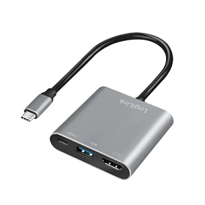 Abbildung von LogiLink USB 3.2 Gen1 Typ C zu HDMI &amp; Adapter, 4K, PD (Power Delivery), 0,15 m