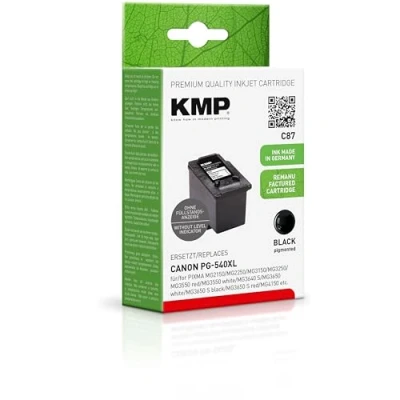 Abbildung von KMP Tintenpatrone passend für Canon PG540XL Black (5222B005) PIXMA MG2150 MG2250 MG3150 MG3250 MG3550 red White MG3640 S MG3650 Whit etc.