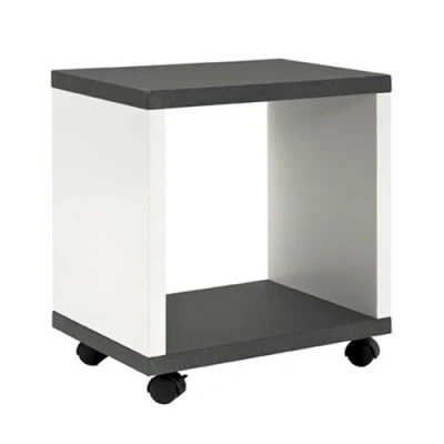 Abbildung von HAKU Möbel 87584 Beistellwagen, MDF, granitoptik weiß, 43 x 30 48 cm