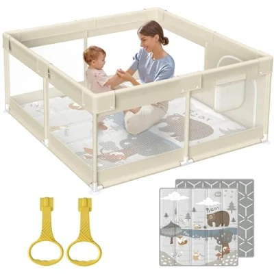Abbildung von Fodoss Baby Laufgitter mit Matte