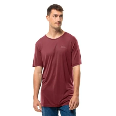 Abbildung von Jack Wolfskin MOLA Tshirt basic, Herren, Größe: Medium, Deep ruby