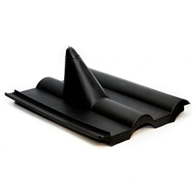 Abbildung von Premium X Frankfurter Dachpfanne Schwarz Dachabdeckung Pfanne Dachziegel aus Kunststoff PVC Antennen Durchgangsziegel