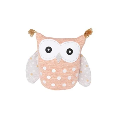 Abbildung von HEITMANN DECO Türstopper Eule Fensterstopper Tier aus Stoff Deko Kinderzimmer, Wohnzimmer, Küche Apricot, Natur