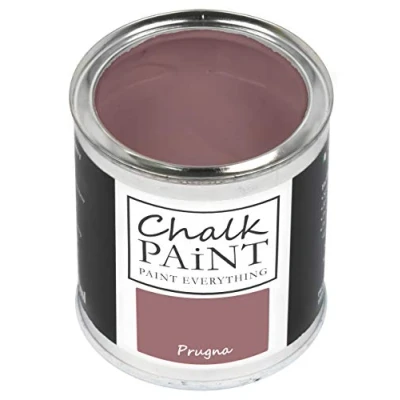 Abbildung von Chalk Paint Everything® Prugna Kreidefarbe Wasserbasis für Alle Oberflächen einfach zu verarbeiten ohne schlechten Geruch Extra Matt (250 ml)