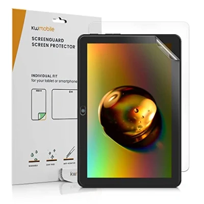 Abbildung von kwmobile 2X Schutzfolie kompatibel mit Amazon Fire HD 8/8 Plus 7&quot; (2022) Folie klar Full Screen Tablet