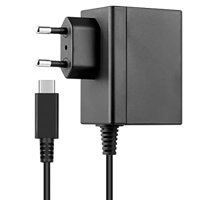 Abbildung von ladekabel für Nintendo Switch, Ladegerät Unterstützt TV Modus/Handheld Modus,15V/2.6A Schnelles Laden Netzteil Switch (schwarz)