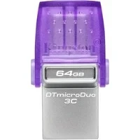 Abbildung von Kingston DATATRAVELER® MICRODUO™ 3C 64GB USB Stick (USB 3.2, Lesegeschwindigkeit 200 MB/s)