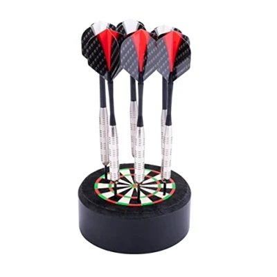 Abbildung von Engelhart Sisal Dart Dock 9 cm Mini Dartscheibe, um die Dartpfeile zusammenzuhalten
