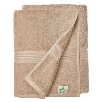 Abbildung von leevitex® Saunatuch Frottee XXL, (2 St), 80 x 200 cm, extra groß &amp; saugfähig, Sand/Cappuccino