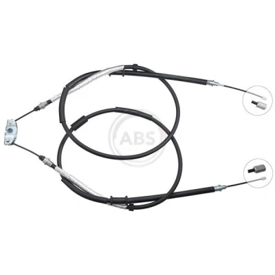 Abbildung von A.B.S. K10085 Handbremsseil 1492, 1477 Trommelbremse für Links /Rechtslenker OPEL: Corsa D Schrägheck, E Schrägheck