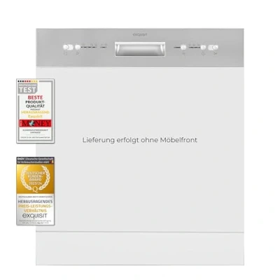 Abbildung von exquisit teilintegrierbarer Geschirrspüler &quot;EGSP6012 EB 030E inox&quot;, EGSP6012 inox, 12 Maßgedecke