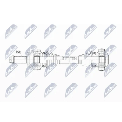 Abbildung von NTY NPW BM 089 Antriebswelle Hinterachse, Hinterachse links, rechts 635 Automatikgetriebe BMW: X5, X6