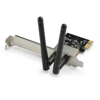 Abbildung von WLAN PCIe Karte 867 MBit/s @ 5 GHz (300 2,4 GHz) CSL PAC v2 IEEE802.11 a/b/g/n/ac/ax, WEP, WPA, WPA2, Externe Antennen