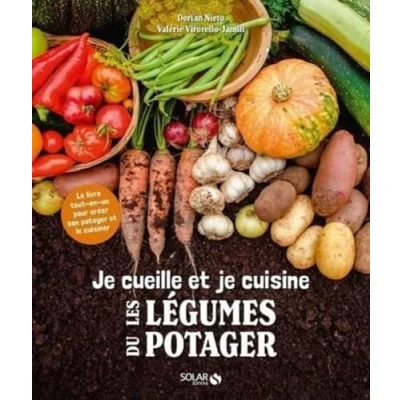 Abbildung von je cueille et cuisine les légumes de mon potager