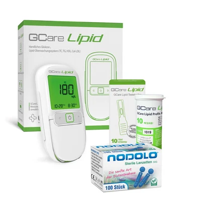 Abbildung von Gcare LIPID Gesamtcholesterin Messsystem + 10 TS 110 Lanz 1 St