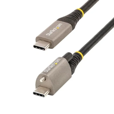 Abbildung von StarTech.com 1m USB C Kabel mit Oberseite Schraubensicherung 10Gbit/s 3.1/3.2 Gen 2 Typ 100W (5A) Power Delivery, DP Alt Modus, zum Laden/Synchronisieren (USB31CCTLKV1M)