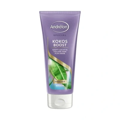 Abbildung von Andrelon Haarmaske Coconut Boost nährt feines Haar 180ml