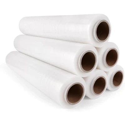 Abbildung von Commerline Stretchfolie Wickelfolie Transparent 900gr 40cm 6 Rolle Umzugsfolie Möbel Folie Verpackungsfolie
