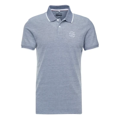Abbildung von Blend BHBHNATE Poloshirt Herren Polohemd T Shirt aus 100% Baumwolle, Größe:M, Farbe:Denim Blue (74646)
