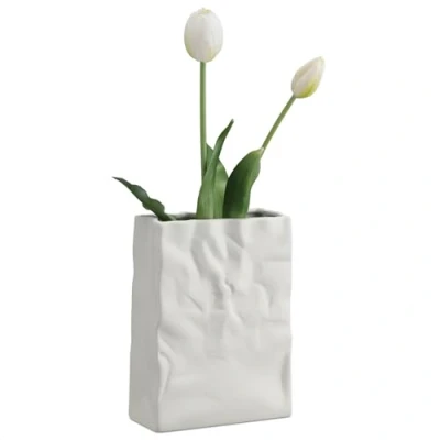Abbildung von Navaris Dekovase Paper Bag Vase aus Keramik Papiertüte Deko Blumenvase (1 St)