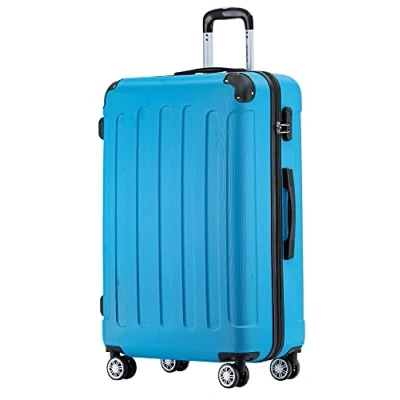 Abbildung von BEIBYE Hartschalen Koffer Trolley Rollkoffer Reisekoffer Handgepäck 4 Rollen (M L XL Set) (Turquoise, L)