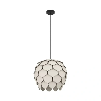 Abbildung von Eglo 900847 Hängeleuchte MATTANZA Stahl schwarz E27 1X40W H:246.5cm Ø49.5cm dimmbar