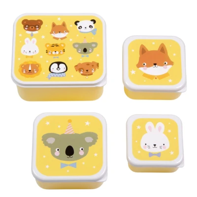 Abbildung von A Little Lovely Company Lunchbox Set, Tierfreunde