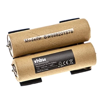 Abbildung von vhbw Akku kompatibel mit Panasonic ER146, ER147, ER148, ER507 Rasierer Haarschneider (1200mAh, 1,2V, NiMH)