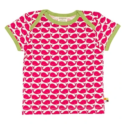 Abbildung von Loud + Proud Unisex Baby T Shirts Tierdruck 204, Pink (Rosenrot ), 74/80