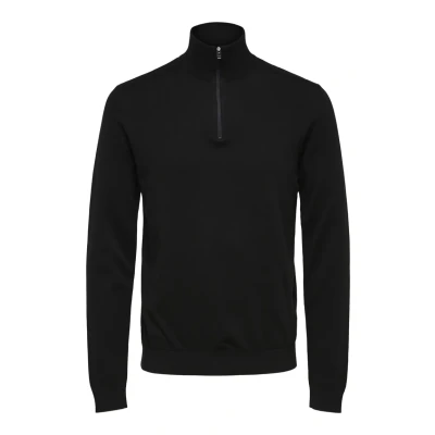 Abbildung von Selected Homme Slhberg HALF ZIP NOOS Strickpullover, Herren, Größe: Large, Black
