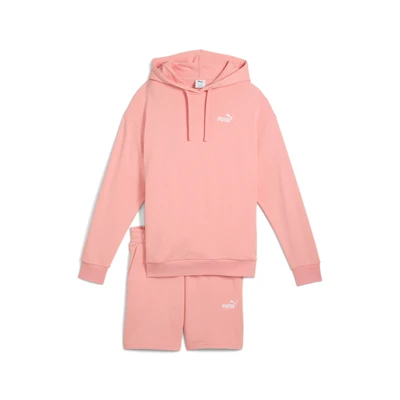 Abbildung von PUMA Damen Short Hooded Relaxed Sweat Suit 7&quot; TR op Gestrickte Anzüge, Pink Fruit,
