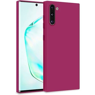 Abbildung von MyGadget Hülle für Samsung Galaxy Note 10 Zweilagige Handyhülle mit Kameraschutz Cover Innenfutter &amp; Silikon außen Wein Rot