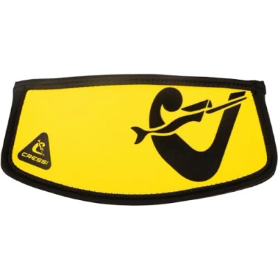 Abbildung von Cressi Unisex Adult Simply Neo Mask Strap Cover Neoprenriemenüberzug für Tauchmasken, Gelb/Shwarz, Einheitsgröße
