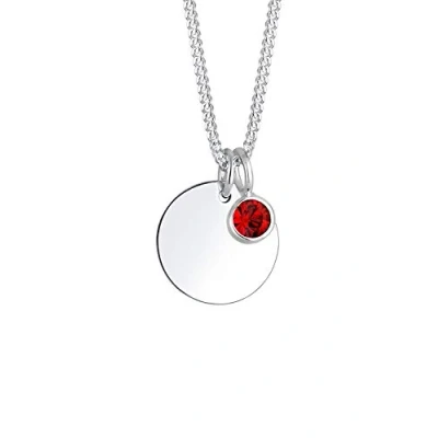 Abbildung von Elli Halskette Damen Geburtsstein Januar mit Kristalle in 925 Sterling Silber