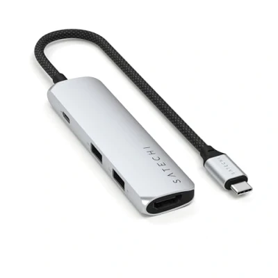 Abbildung von Satechi USB C 4 in 1 Slim Multiport Adapter 4K Silver