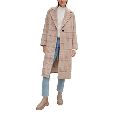 Abbildung von comma Karierte IM Layeringlook Klassischer Mantel, Damen, Größe: 42, Beige