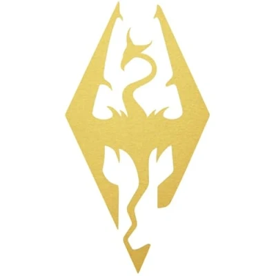 Abbildung von Skyrim Dragon L 0133 (Gold metallic) // Sticker OEM JDM Style Aufkleber
